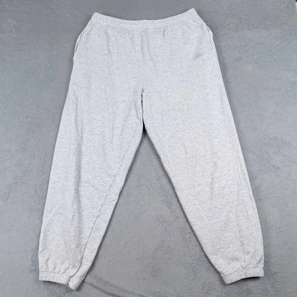 Nike Gray Embroidered Swoosh Sweatpants Joggers Large USA Made Vintage 80s